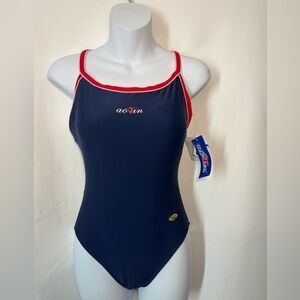 AojinWomen's Navy and Red Swimsuit # A2